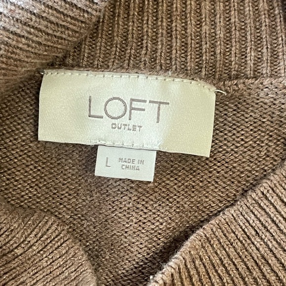 Loft Outlet Mock Turtle Neck Color Block Sweater - Picture 3 of 13